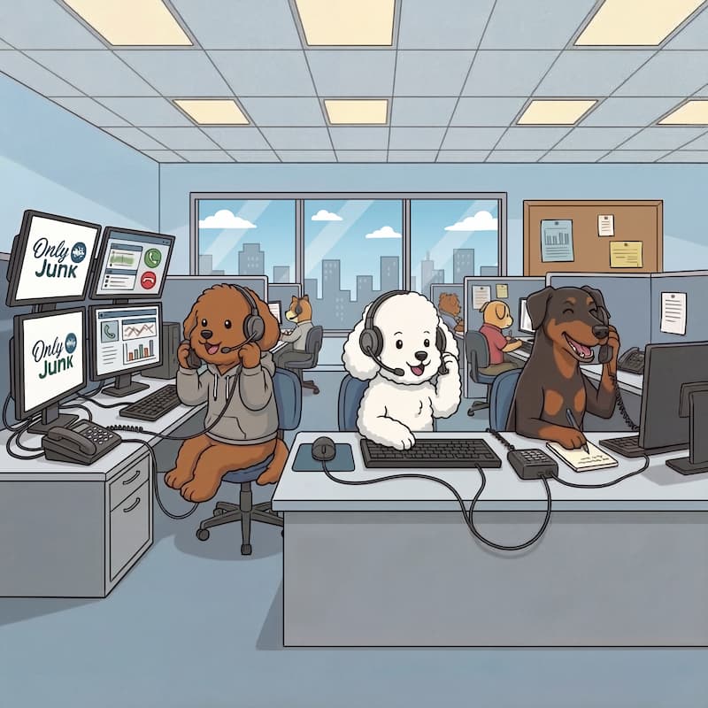 Our dog call center team